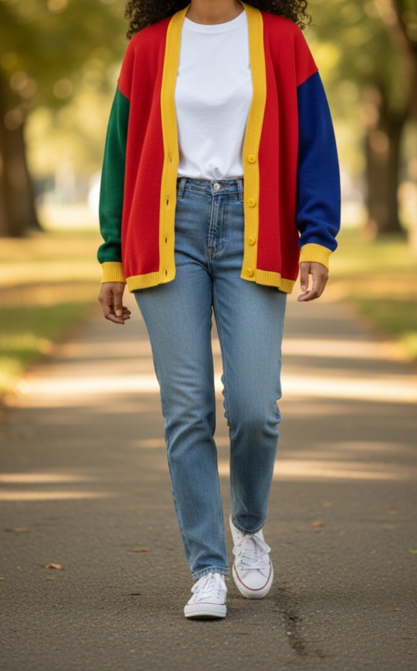 Vintage David Smith Button Up Cardigan Sweater Multicolor Women's Small USA